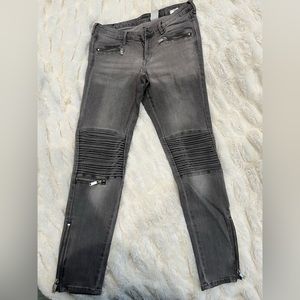 H&M black/grey biker jeans size 30